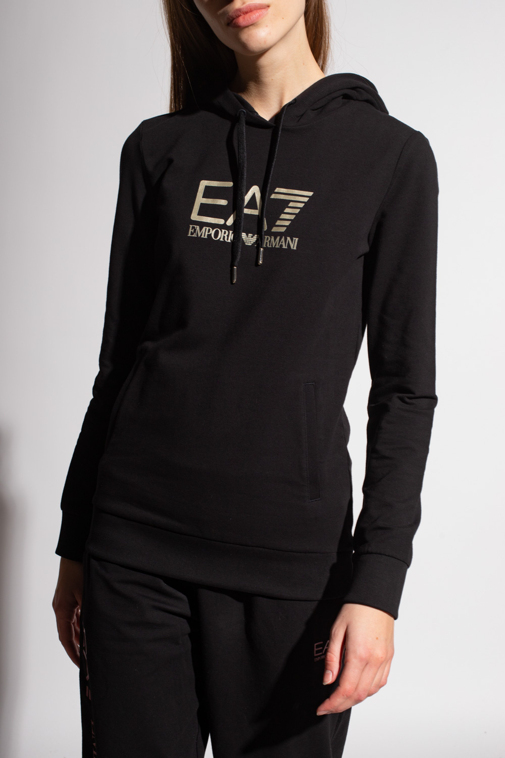 EA7 Emporio Armani Hoodie with logo Women s Clothing Vitkac